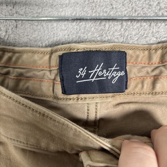 34 Heritage Pants Men Size 34x29 Charisma Comfort Rise Classic Beige Khaki Prep - Picture 13 of 16